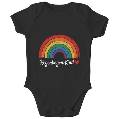 Kinder Bio Body „Regenbogen-Kind“ – Premium Bodysuit aus Bio-Baumwolle | Nachhaltiger Motiv Body
