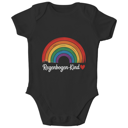 Kinder Bio Body „Regenbogen-Kind“ – Premium Bodysuit aus Bio-Baumwolle | Nachhaltiger Motiv Body