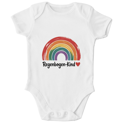 Kinder Bio Body „Regenbogen-Kind“ – Premium Bodysuit aus Bio-Baumwolle | Nachhaltiger Motiv Body
