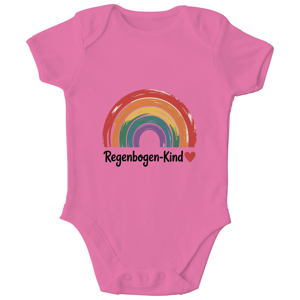 Kinder Bio Body „Regenbogen-Kind“ – Premium Bodysuit aus Bio-Baumwolle | Nachhaltiger Motiv Body