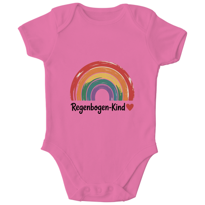 Kinder Bio Body „Regenbogen-Kind“ – Premium Bodysuit aus Bio-Baumwolle | Nachhaltiger Motiv Body