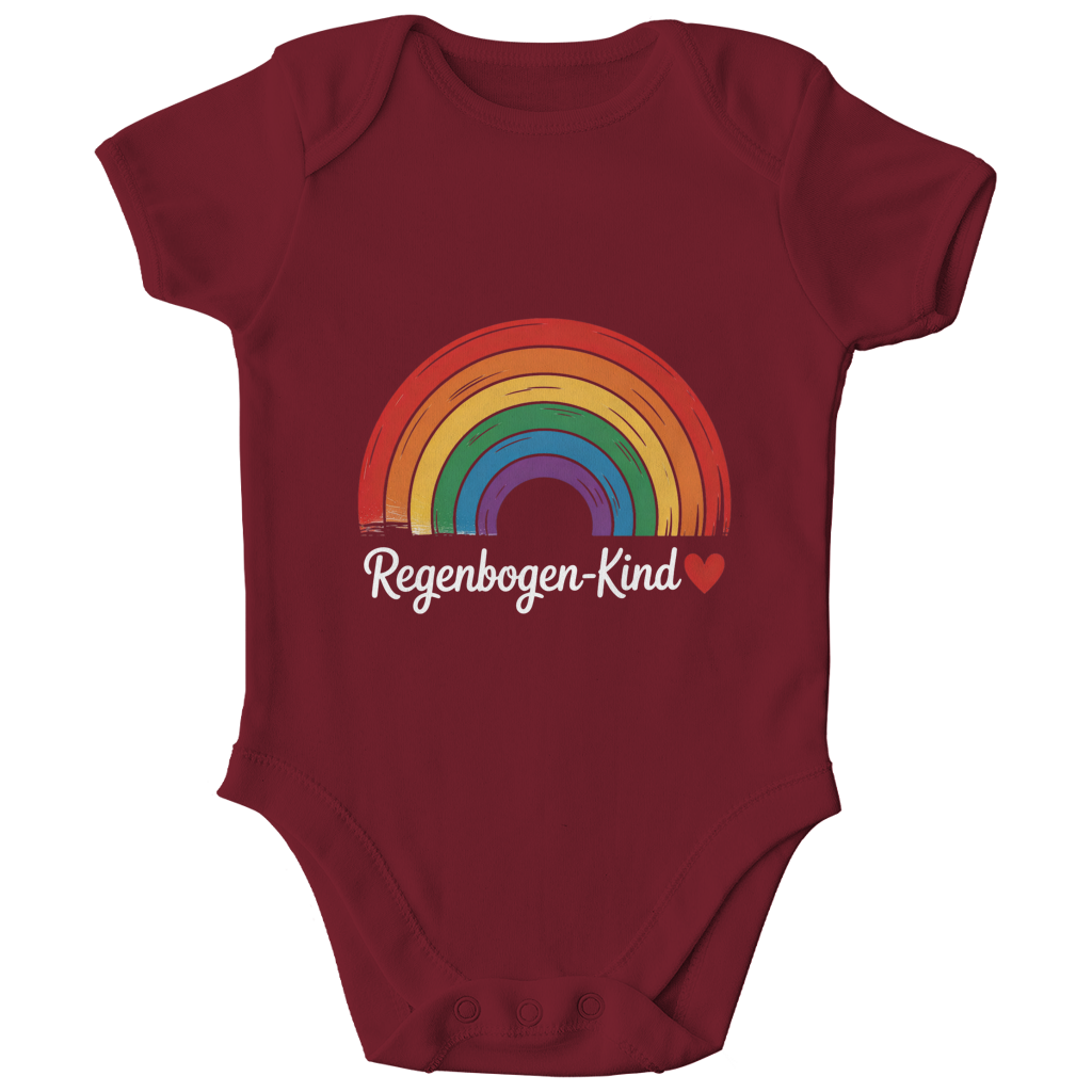 Kinder Bio Body „Regenbogen-Kind“ – Premium Bodysuit aus Bio-Baumwolle | Nachhaltiger Motiv Body