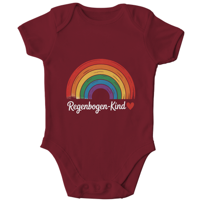 Kinder Bio Body „Regenbogen-Kind“ – Premium Bodysuit aus Bio-Baumwolle | Nachhaltiger Motiv Body