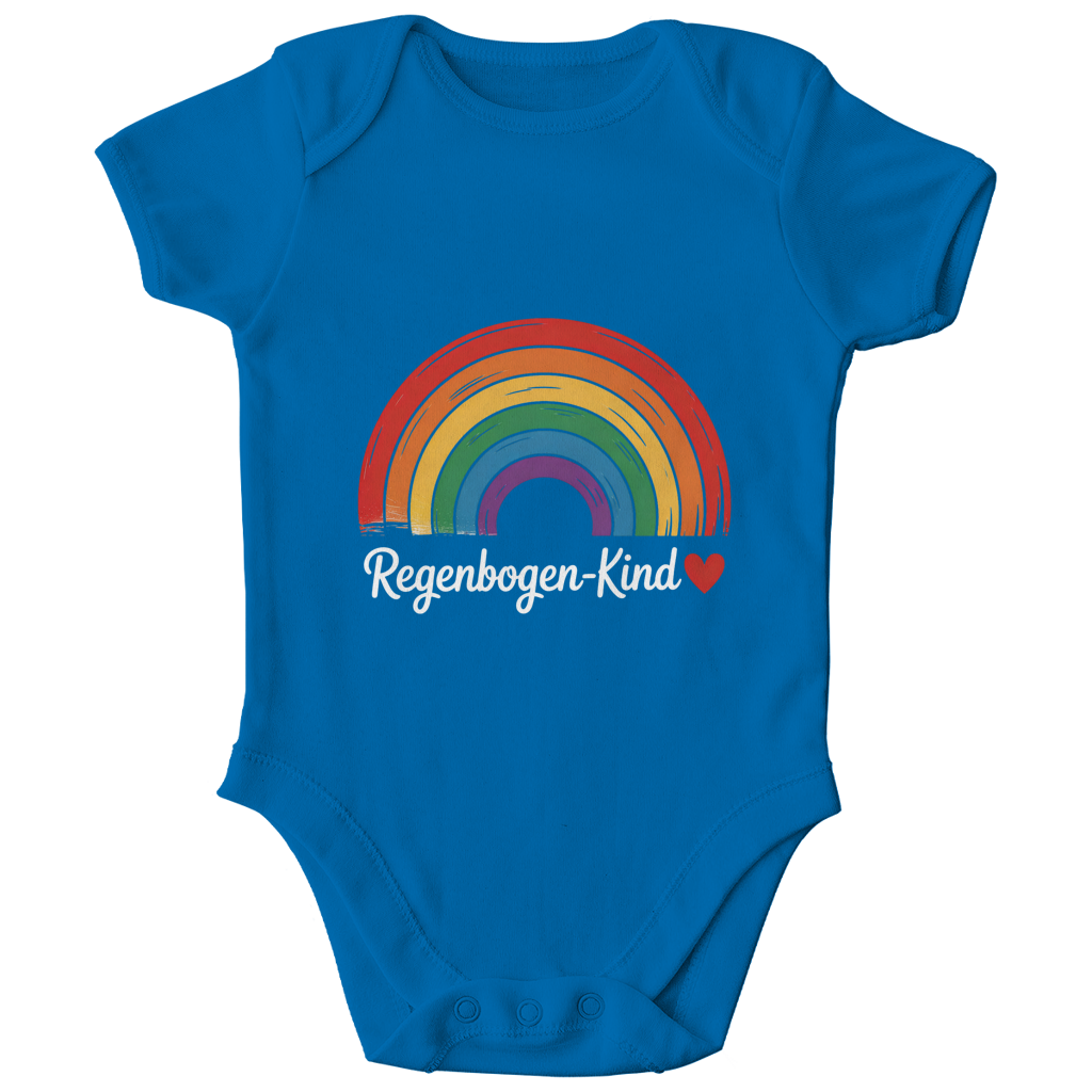 Kinder Bio Body „Regenbogen-Kind“ – Premium Bodysuit aus Bio-Baumwolle | Nachhaltiger Motiv Body
