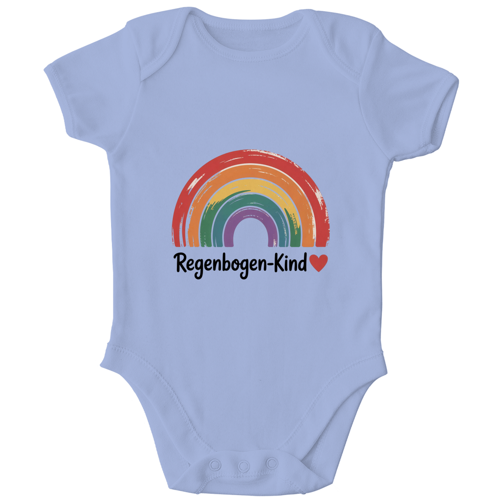 Kinder Bio Body „Regenbogen-Kind“ – Premium Bodysuit aus Bio-Baumwolle | Nachhaltiger Motiv Body