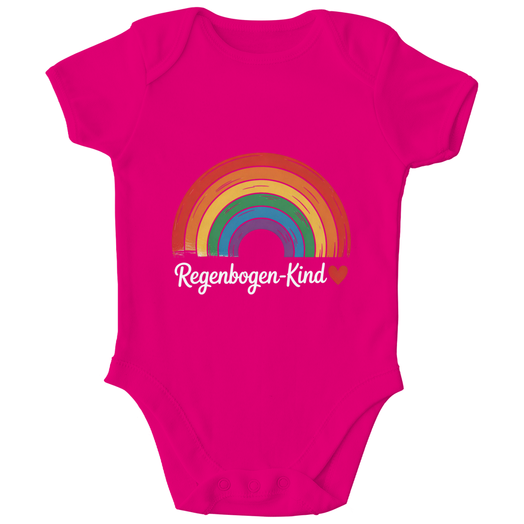 Kinder Bio Body „Regenbogen-Kind“ – Premium Bodysuit aus Bio-Baumwolle | Nachhaltiger Motiv Body