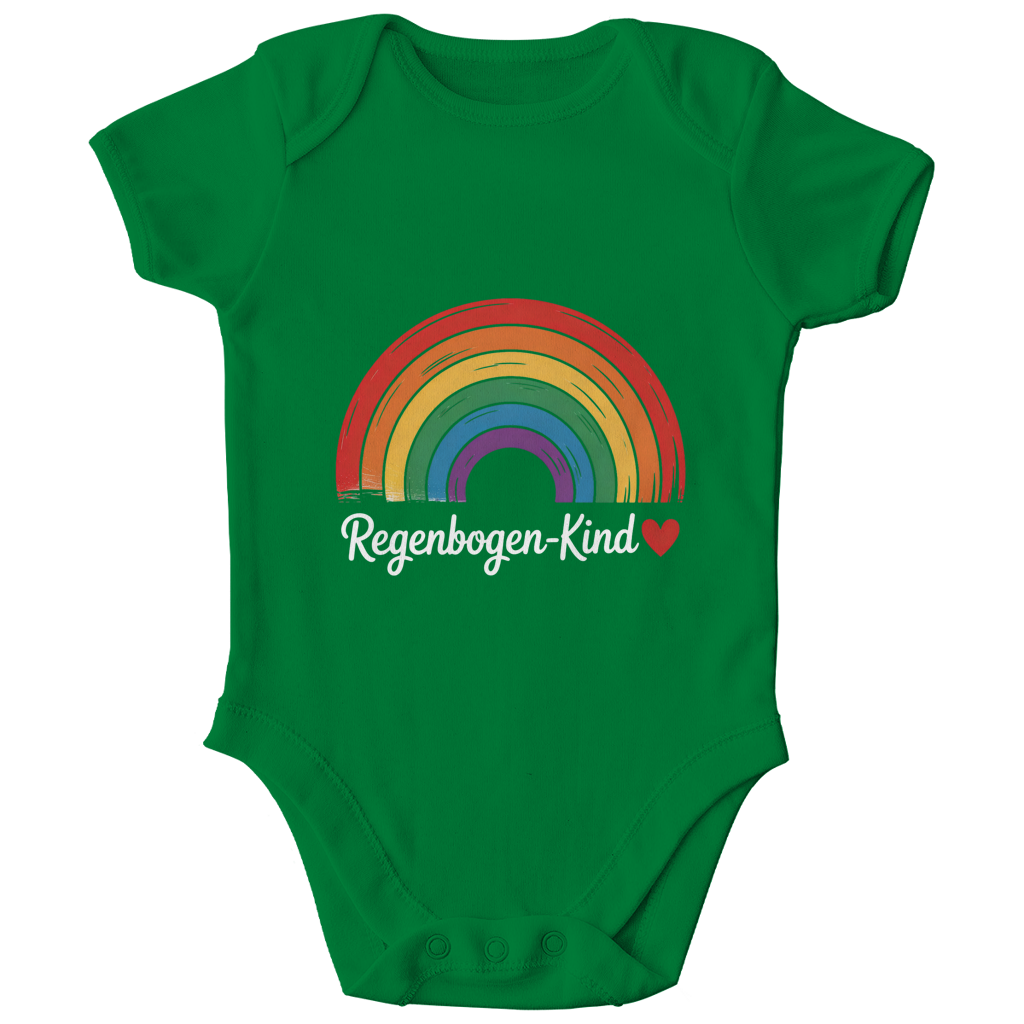 Kinder Bio Body „Regenbogen-Kind“ – Premium Bodysuit aus Bio-Baumwolle | Nachhaltiger Motiv Body