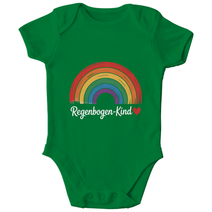 Kinder Bio Body „Regenbogen-Kind“ – Premium Bodysuit aus Bio-Baumwolle | Nachhaltiger Motiv Body