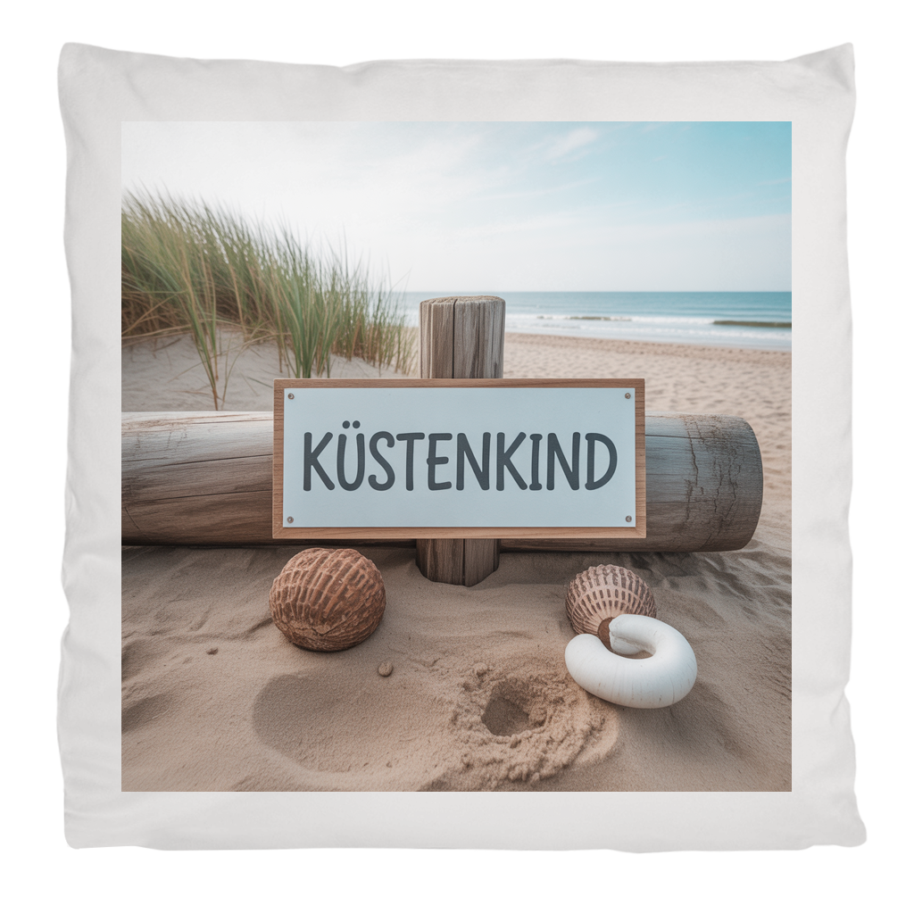 Flauschiges Kopfkissen „Küstenkind“ – Kuschelkissen