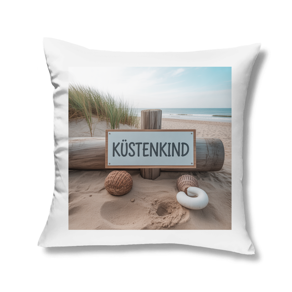 Kopfkissen „Küstenkind“ – Maritimes Dekokissen für Sofa, Bett & Wohnraum