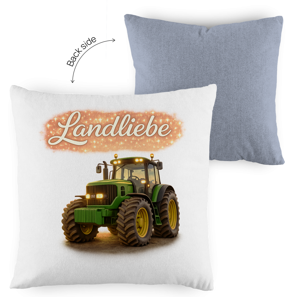 Zweifarbiges Kopfkissen Landliebe – Für alle, die das Landleben lieben