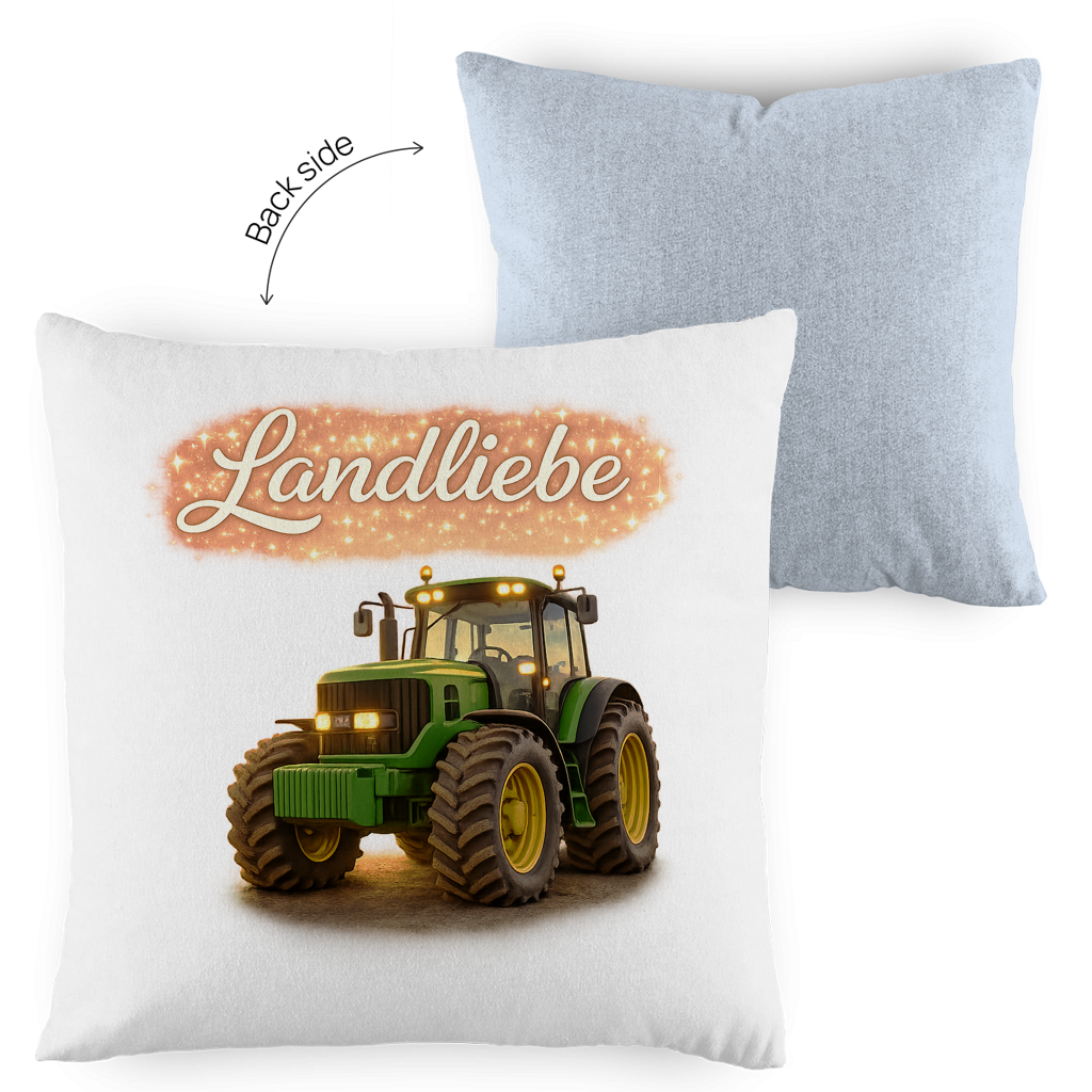Zweifarbiges Kopfkissen Landliebe – Für alle, die das Landleben lieben