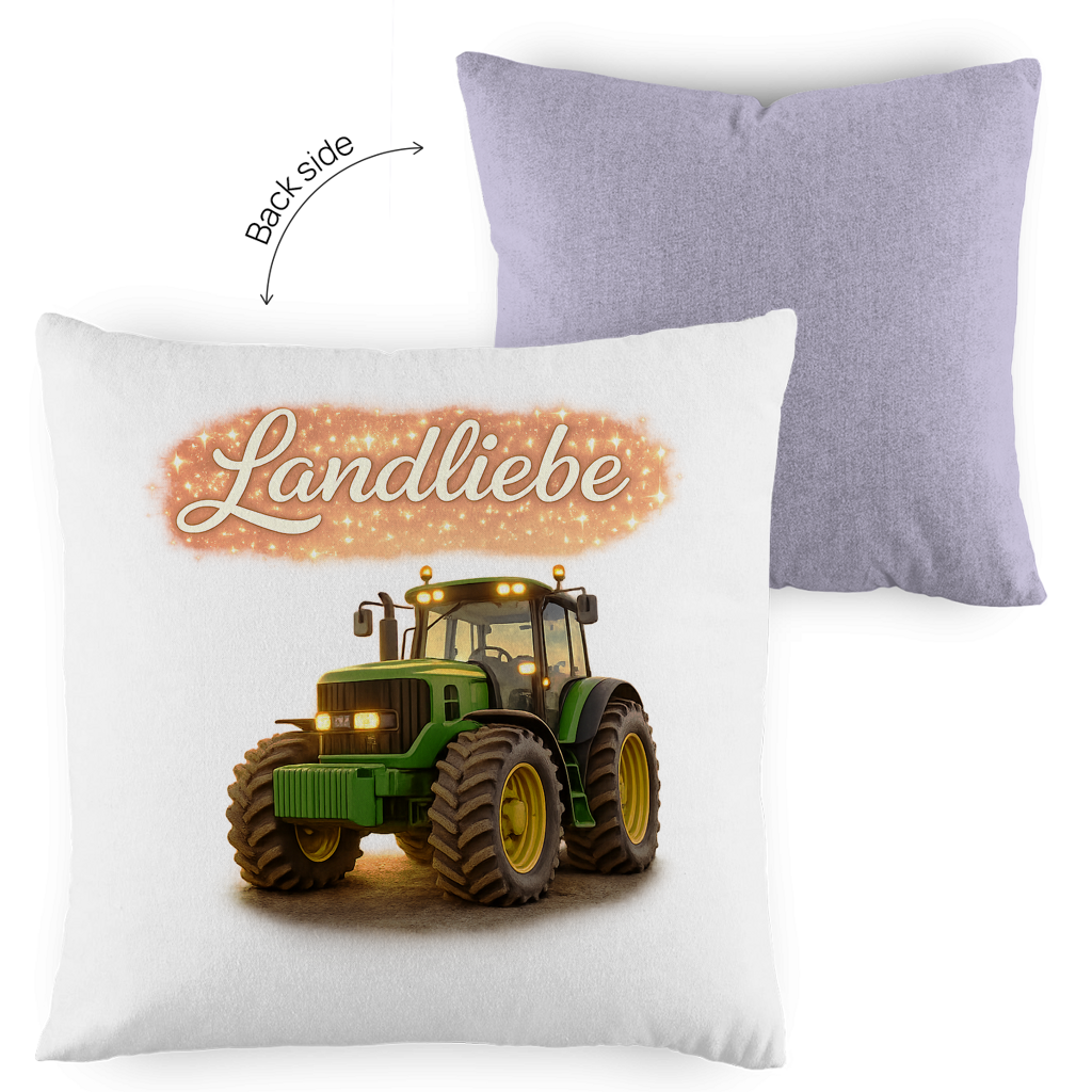 Zweifarbiges Kopfkissen Landliebe – Für alle, die das Landleben lieben