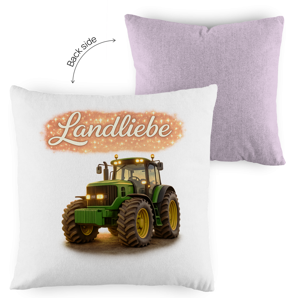 Zweifarbiges Kopfkissen Landliebe – Für alle, die das Landleben lieben