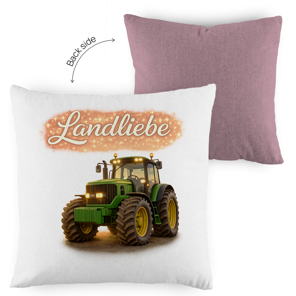 Zweifarbiges Kopfkissen Landliebe – Für alle, die das Landleben lieben