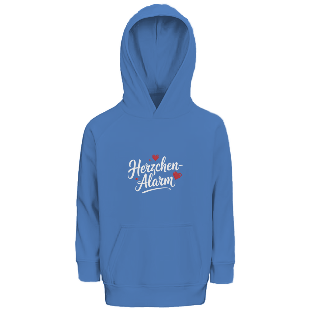 Herzchen-Alarm Kids Bio Hoodie | Premium Kinder Hoodie | Süße Geschenkidee