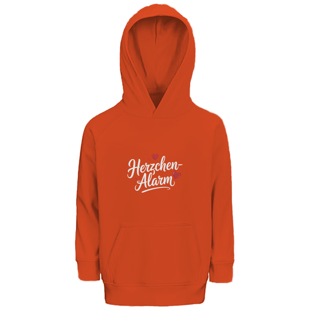 Herzchen-Alarm Kids Bio Hoodie | Premium Kinder Hoodie | Süße Geschenkidee