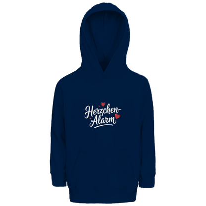 Herzchen-Alarm Kids Bio Hoodie | Premium Kinder Hoodie | Süße Geschenkidee