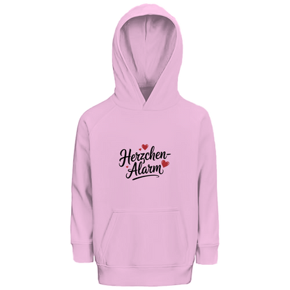 Herzchen-Alarm Kids Bio Hoodie | Premium Kinder Hoodie | Süße Geschenkidee