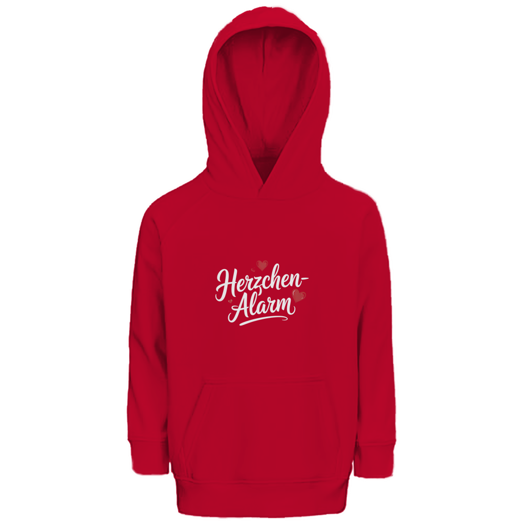 Herzchen-Alarm Kids Bio Hoodie | Premium Kinder Hoodie | Süße Geschenkidee
