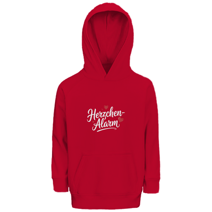 Herzchen-Alarm Kids Bio Hoodie | Premium Kinder Hoodie | Süße Geschenkidee