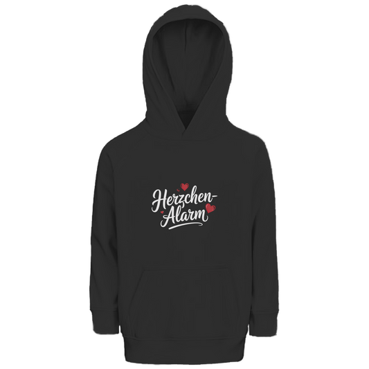 Herzchen-Alarm Kids Bio Hoodie | Premium Kinder Hoodie | Süße Geschenkidee