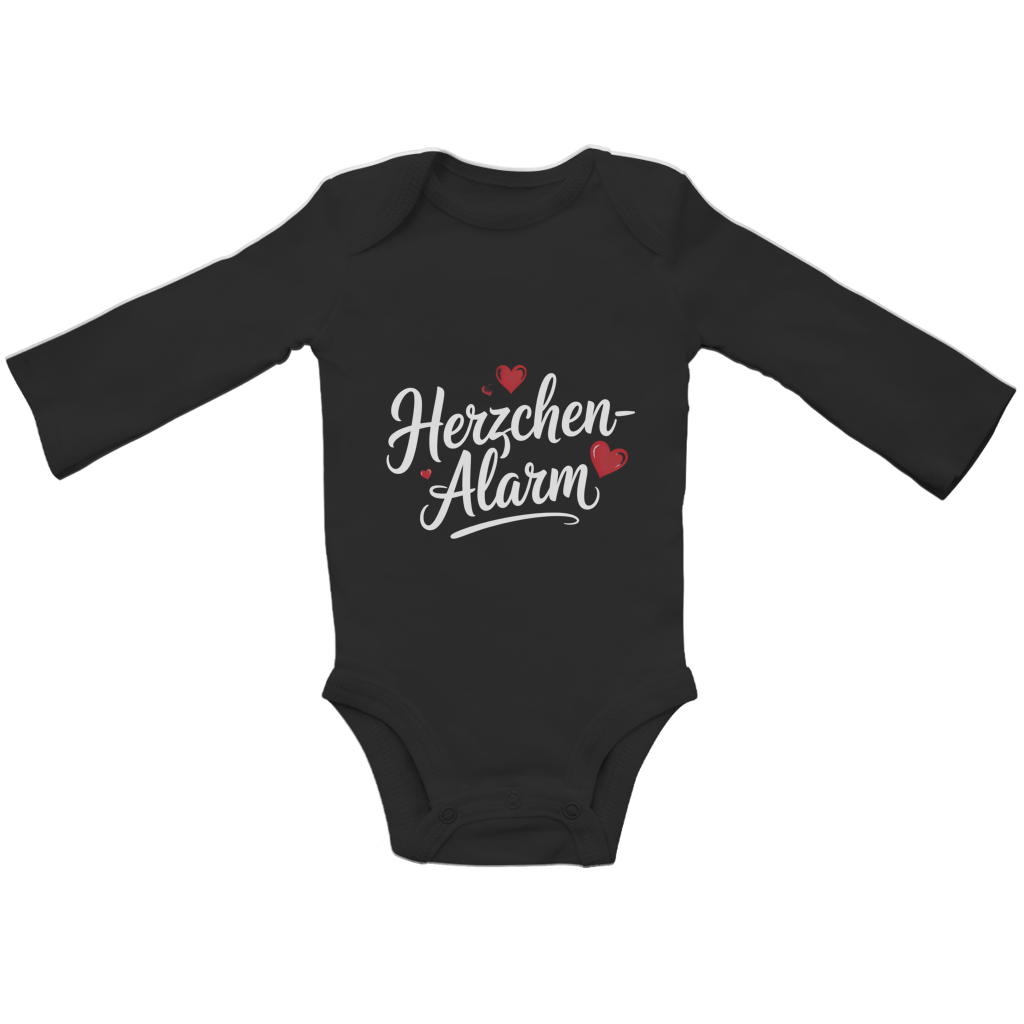 Baby Bio Bodysuit Langarm Herzchen-Alarm – Nachhaltiger Baby Body aus Bio-Baumwolle