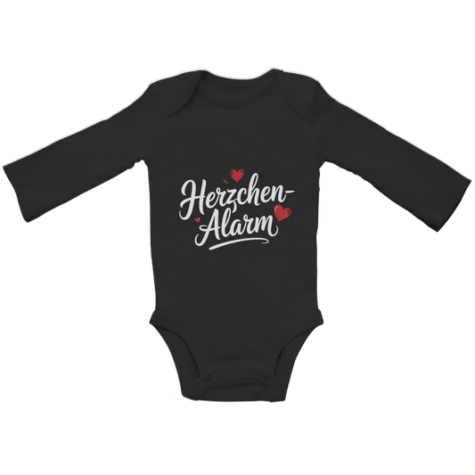 Baby Bio Bodysuit Langarm Herzchen-Alarm – Nachhaltiger Baby Body aus Bio-Baumwolle