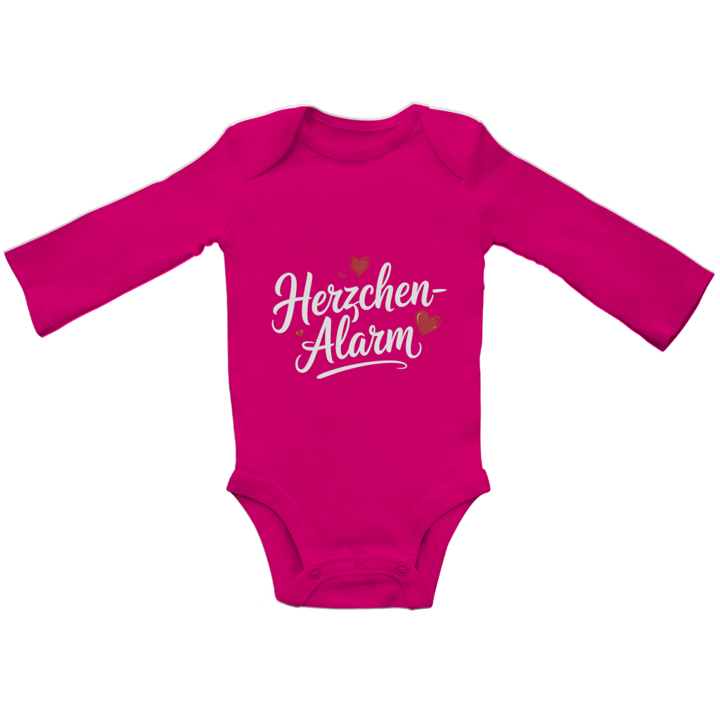 Baby Bio Bodysuit Langarm Herzchen-Alarm – Nachhaltiger Baby Body aus Bio-Baumwolle