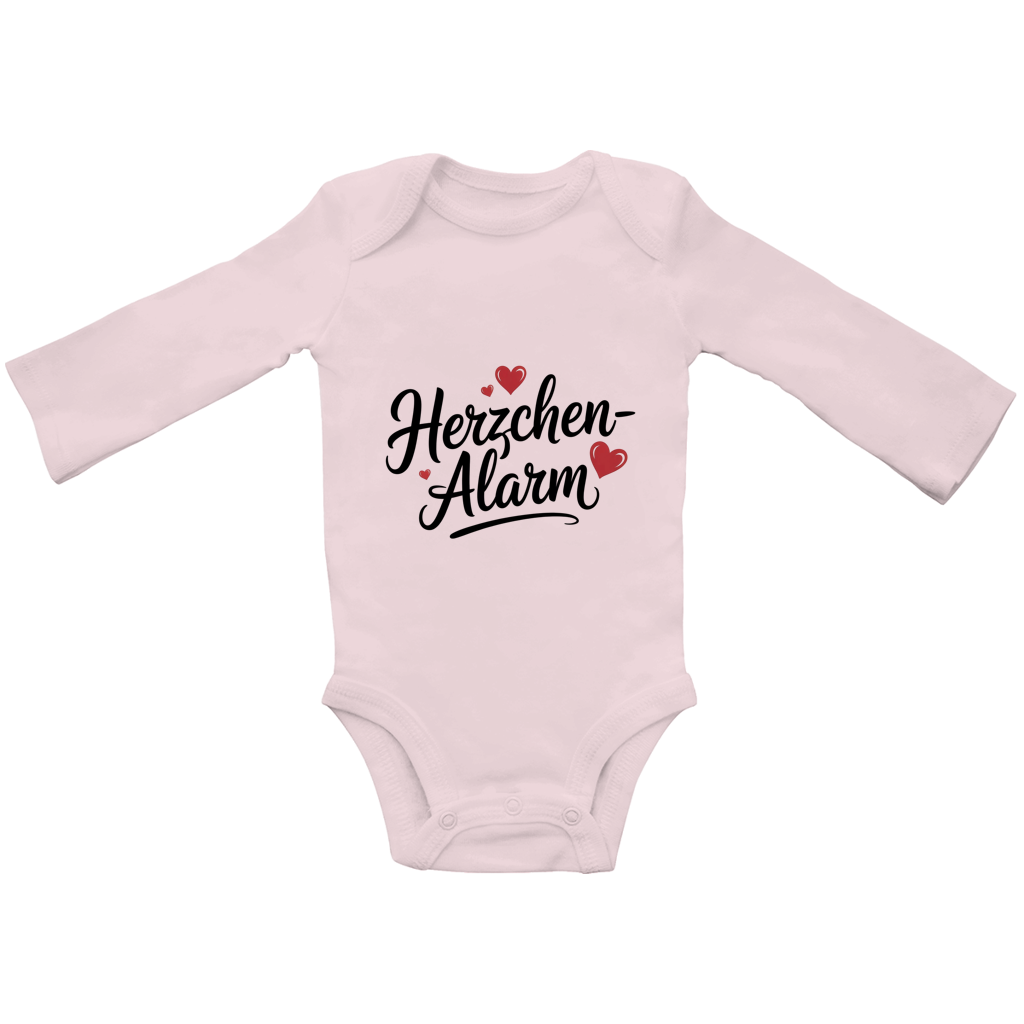 Baby Bio Bodysuit Langarm Herzchen-Alarm – Nachhaltiger Baby Body aus Bio-Baumwolle
