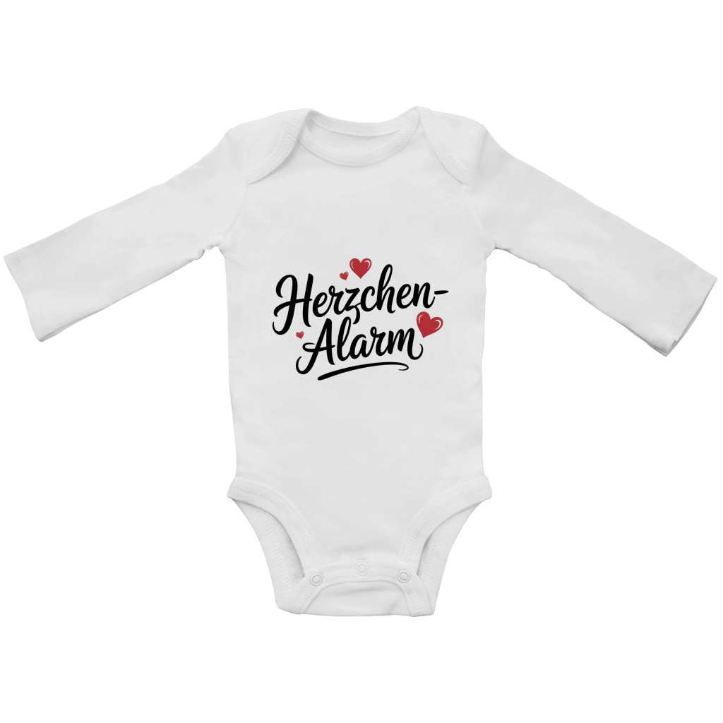 Baby Bio Bodysuit Langarm Herzchen-Alarm – Nachhaltiger Baby Body aus Bio-Baumwolle