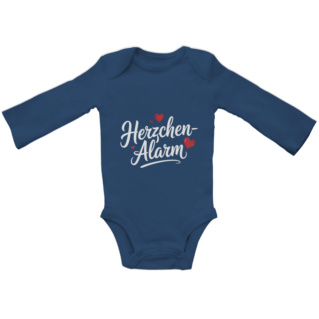Baby Bio Bodysuit Langarm Herzchen-Alarm – Nachhaltiger Baby Body aus Bio-Baumwolle