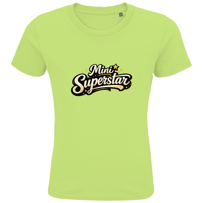 Kinder Bio T-Shirt „Mini Superstar“ – Premium Kids Shirt aus Bio-Baumwolle | Nachhaltiges Spruchshirt