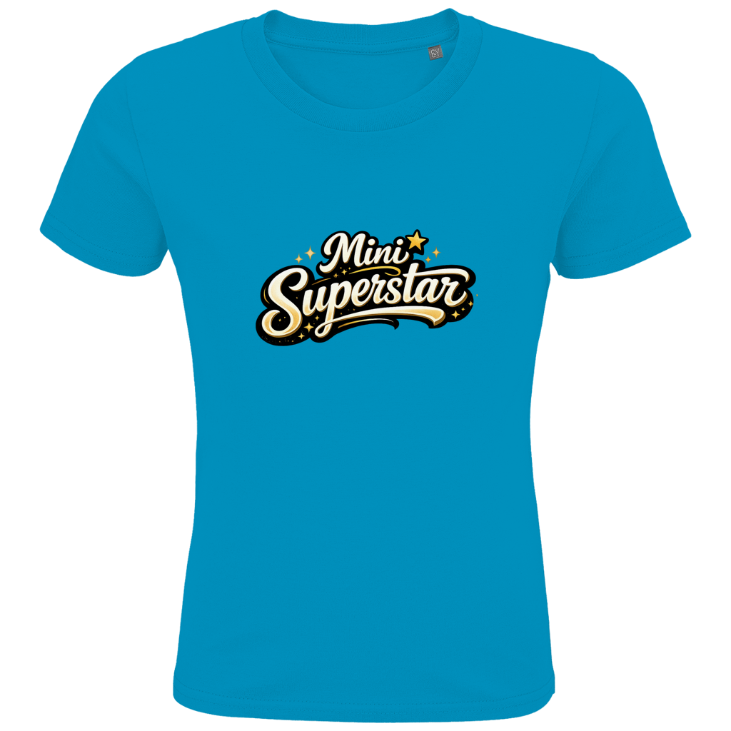 Kinder Bio T-Shirt „Mini Superstar“ – Premium Kids Shirt aus Bio-Baumwolle | Nachhaltiges Spruchshirt