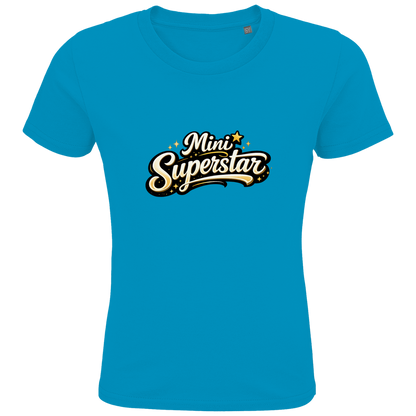 Kinder Bio T-Shirt „Mini Superstar“ – Premium Kids Shirt aus Bio-Baumwolle | Nachhaltiges Spruchshirt
