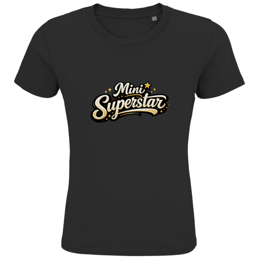 Kinder Bio T-Shirt „Mini Superstar“ – Premium Kids Shirt aus Bio-Baumwolle | Nachhaltiges Spruchshirt