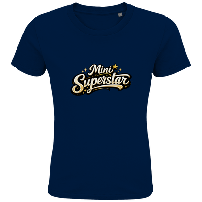 Kinder Bio T-Shirt „Mini Superstar“ – Premium Kids Shirt aus Bio-Baumwolle | Nachhaltiges Spruchshirt