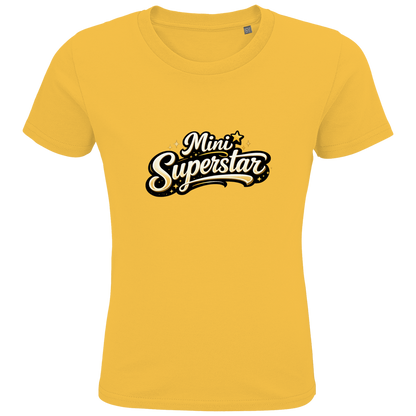 Kinder Bio T-Shirt „Mini Superstar“ – Premium Kids Shirt aus Bio-Baumwolle | Nachhaltiges Spruchshirt