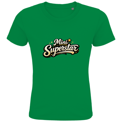 Kinder Bio T-Shirt „Mini Superstar“ – Premium Kids Shirt aus Bio-Baumwolle | Nachhaltiges Spruchshirt