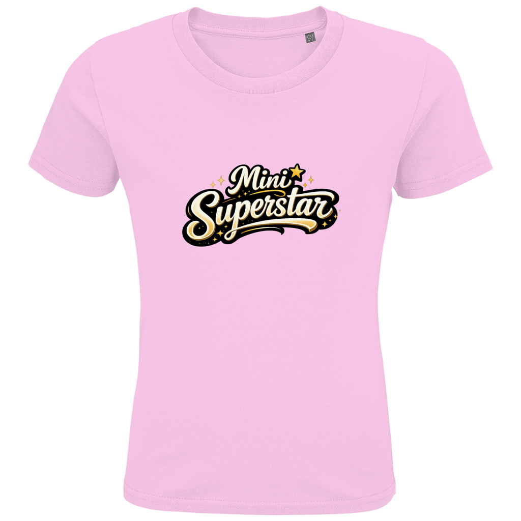 Kinder Bio T-Shirt „Mini Superstar“ – Premium Kids Shirt aus Bio-Baumwolle | Nachhaltiges Spruchshirt