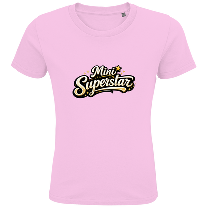 Kinder Bio T-Shirt „Mini Superstar“ – Premium Kids Shirt aus Bio-Baumwolle | Nachhaltiges Spruchshirt