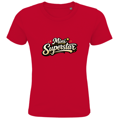 Kinder Bio T-Shirt „Mini Superstar“ – Premium Kids Shirt aus Bio-Baumwolle | Nachhaltiges Spruchshirt