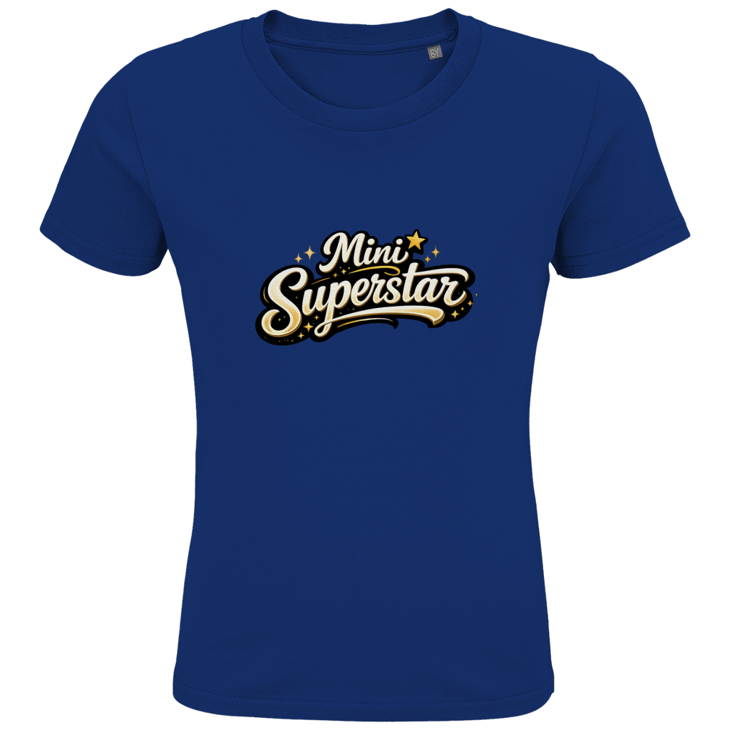 Kinder Bio T-Shirt „Mini Superstar“ – Premium Kids Shirt aus Bio-Baumwolle | Nachhaltiges Spruchshirt