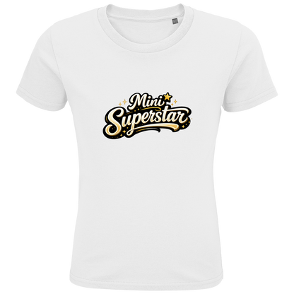 Kinder Bio T-Shirt „Mini Superstar“ – Premium Kids Shirt aus Bio-Baumwolle | Nachhaltiges Spruchshirt