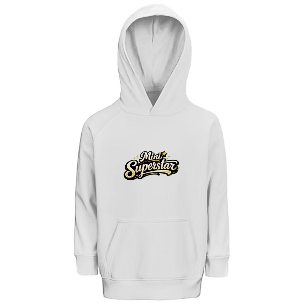 Kinder Bio Hoodie „Mini Superstar“ – Premium Kids Hoodie aus Bio-Baumwolle | Nachhaltiger Spruch Hoodie