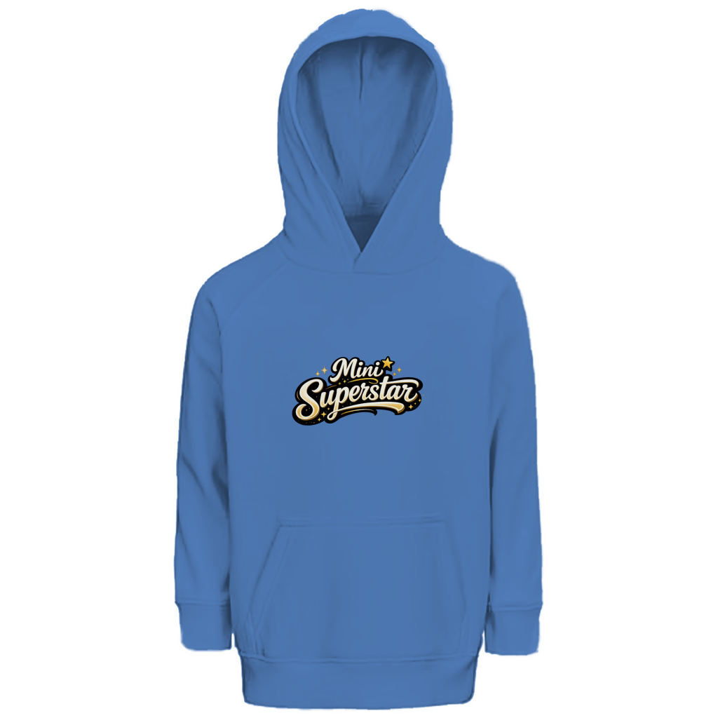 Kinder Bio Hoodie „Mini Superstar“ – Premium Kids Hoodie aus Bio-Baumwolle | Nachhaltiger Spruch Hoodie