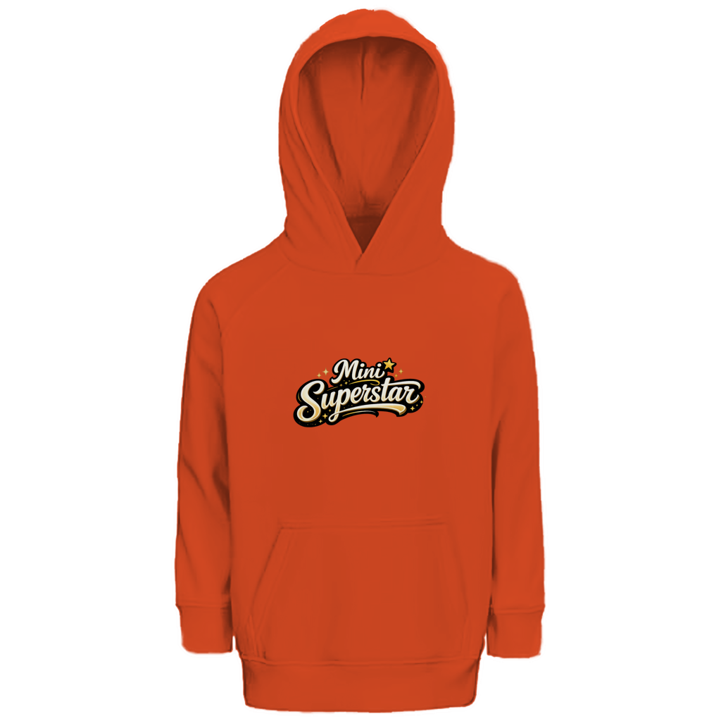 Kinder Bio Hoodie „Mini Superstar“ – Premium Kids Hoodie aus Bio-Baumwolle | Nachhaltiger Spruch Hoodie