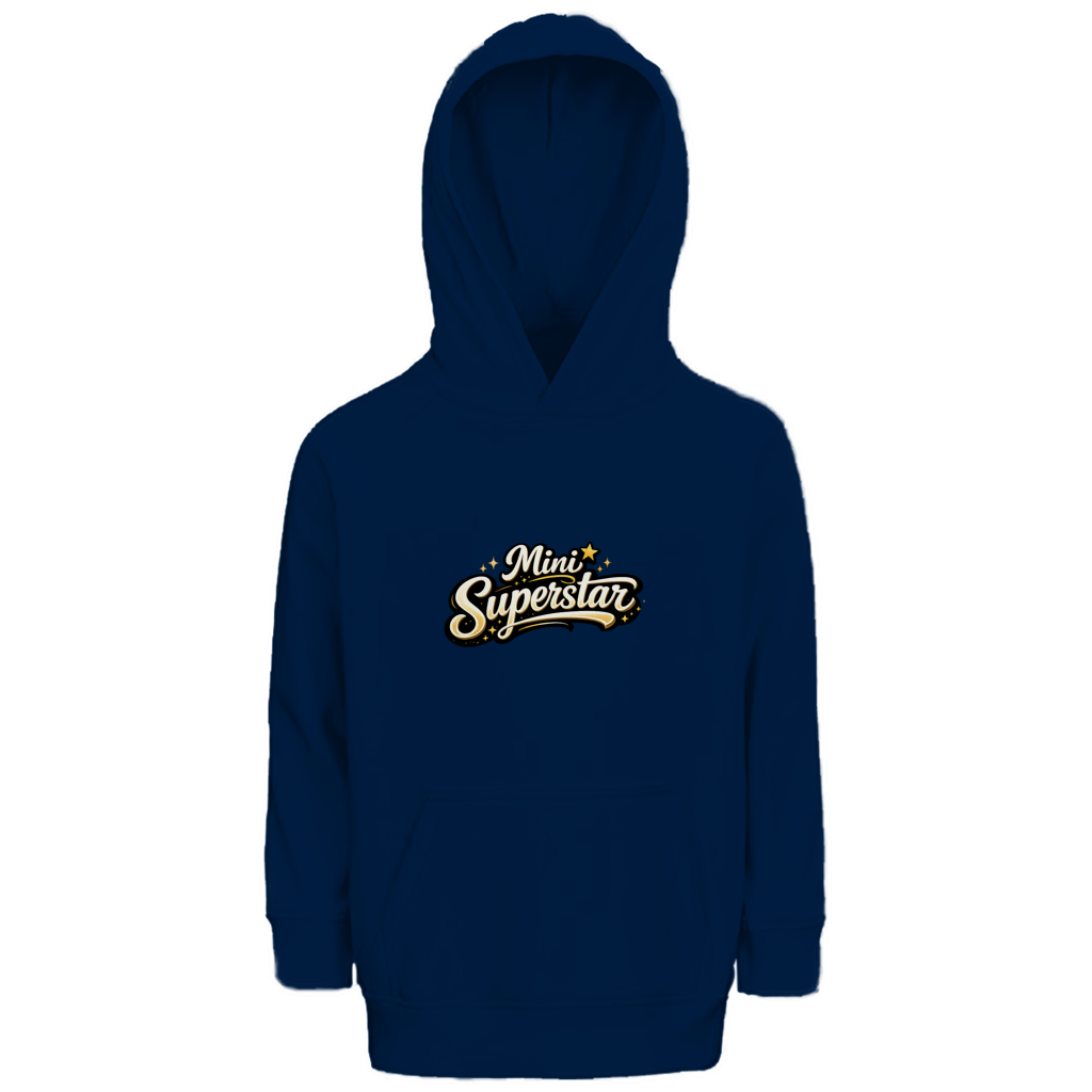 Kinder Bio Hoodie „Mini Superstar“ – Premium Kids Hoodie aus Bio-Baumwolle | Nachhaltiger Spruch Hoodie