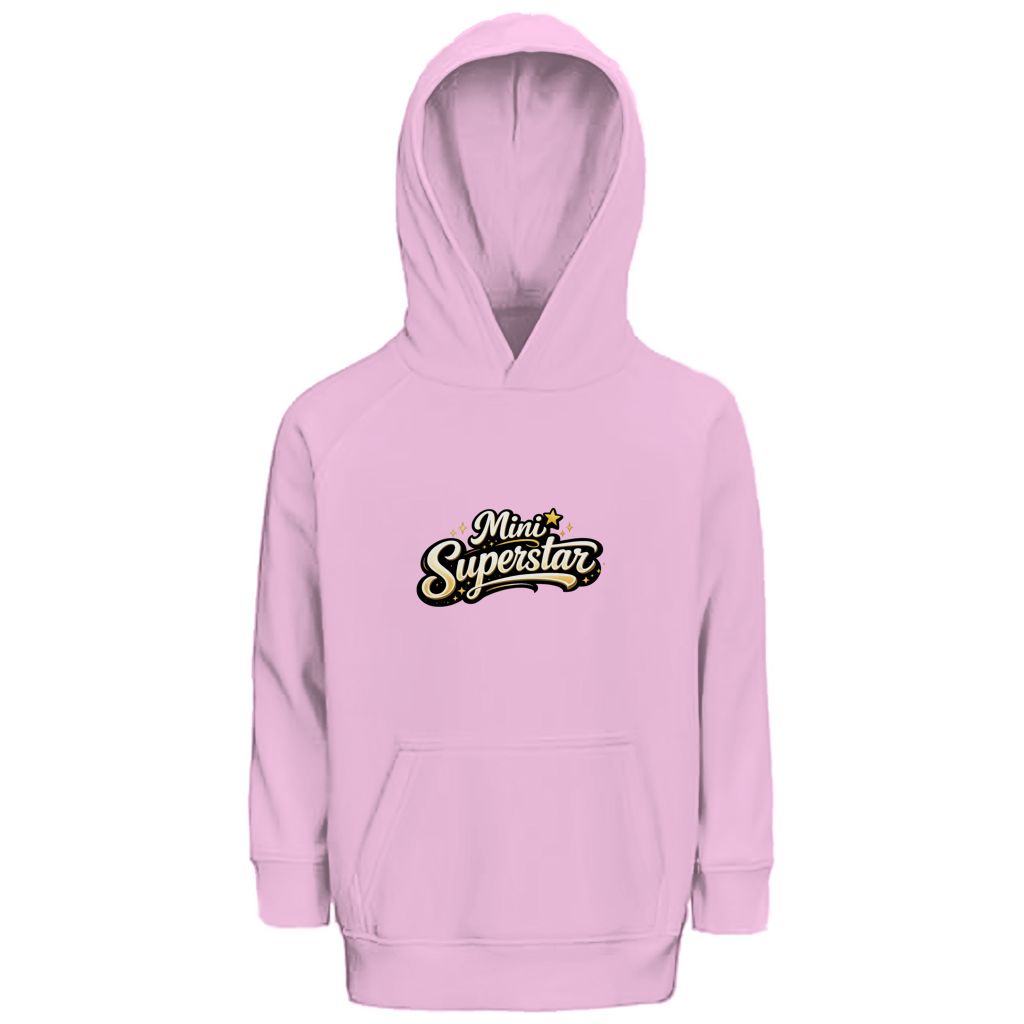 Kinder Bio Hoodie „Mini Superstar“ – Premium Kids Hoodie aus Bio-Baumwolle | Nachhaltiger Spruch Hoodie