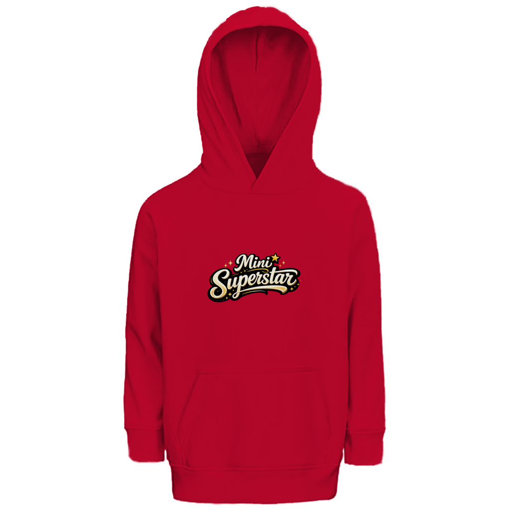 Kinder Bio Hoodie „Mini Superstar“ – Premium Kids Hoodie aus Bio-Baumwolle | Nachhaltiger Spruch Hoodie